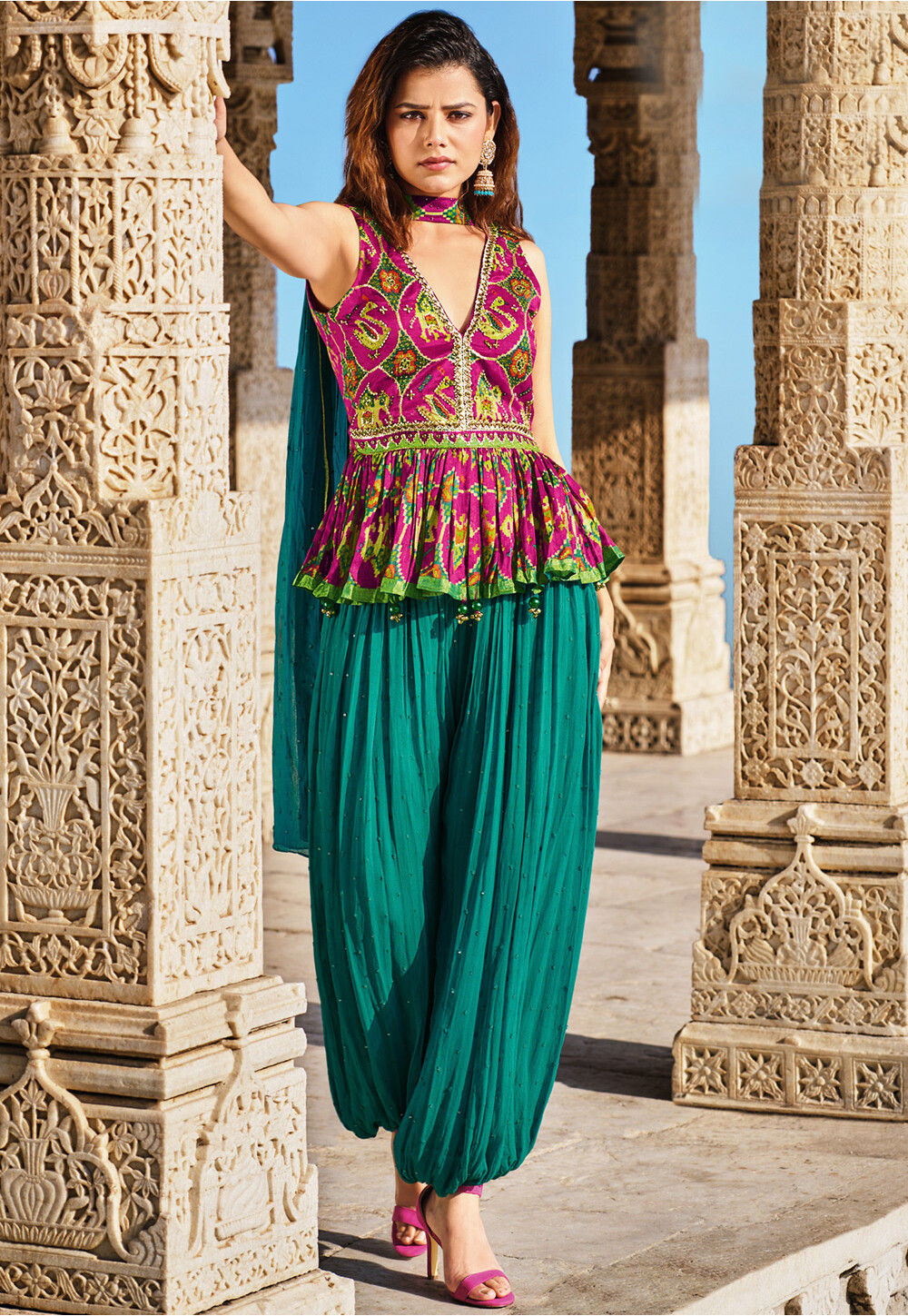Buy Green Fusion Wear Sets for Women by Biba Online | Ajio.com