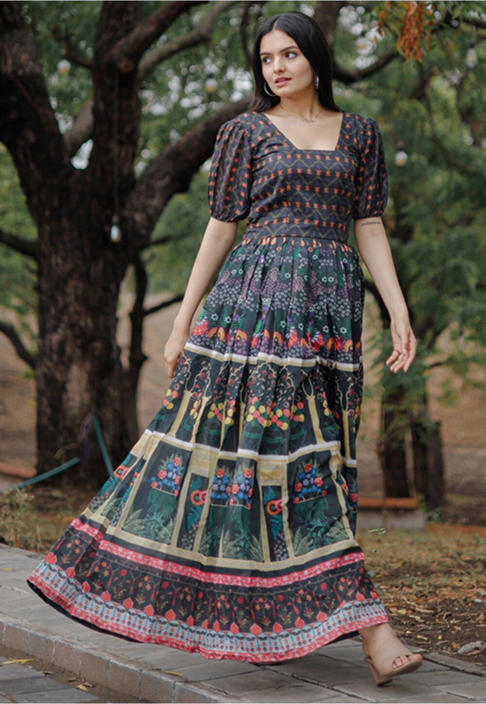 Soul in Shine Chanderi Silk Gown Set main image 1