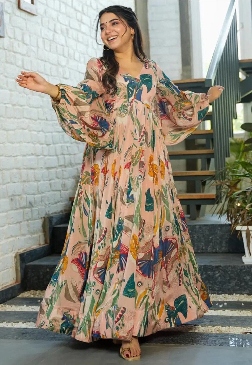 sachin and babi light blue dress Glam A-Line/Princess Chiffon Ruched V-Neck Long Sleeves Sweep Train Mother  of the Bride Dresses main image 1