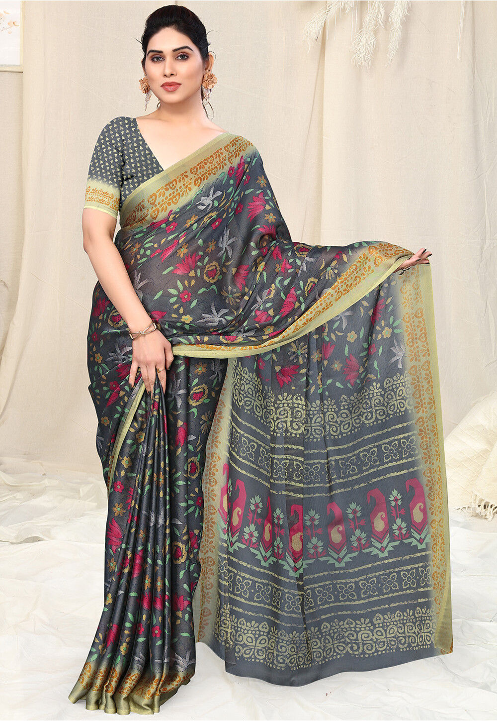 Chiffon saree deals with price