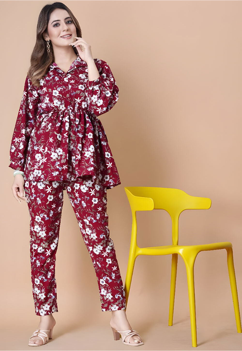 Printed Crepe Co-ord Set