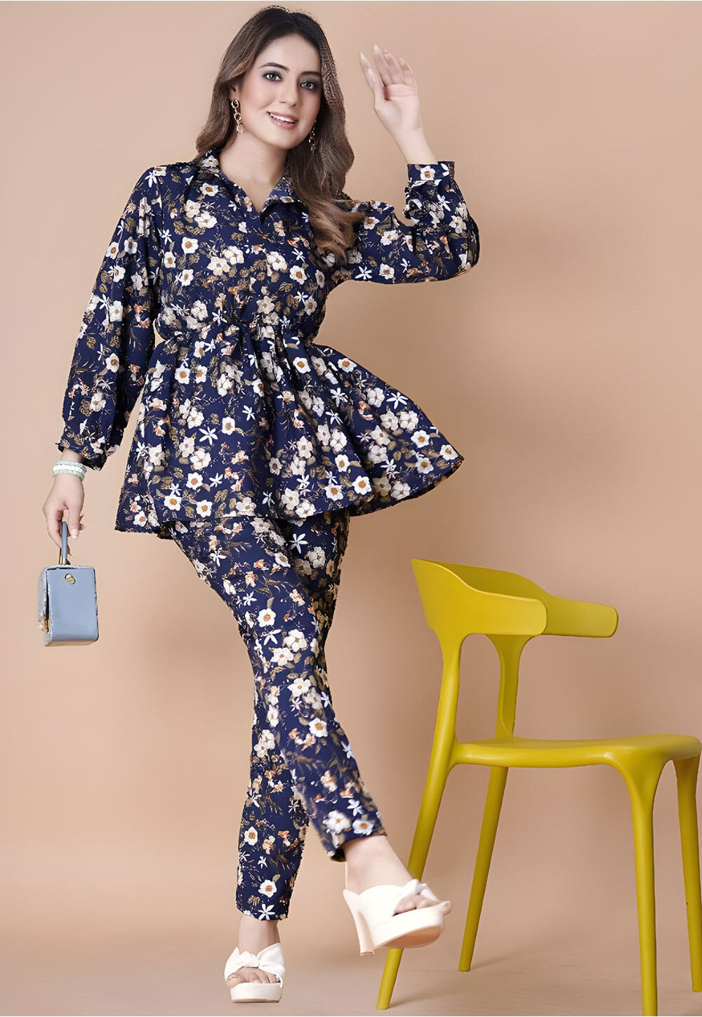 Elara Printed Crêpe Co-ord Set