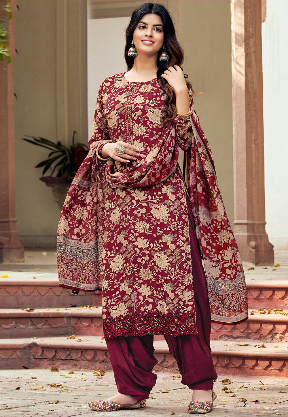 Latest Floral Print Punjabi Suit Designs | New Daily wear Punjabi suit |  Salwar kameez | Salwar suit - YouTube