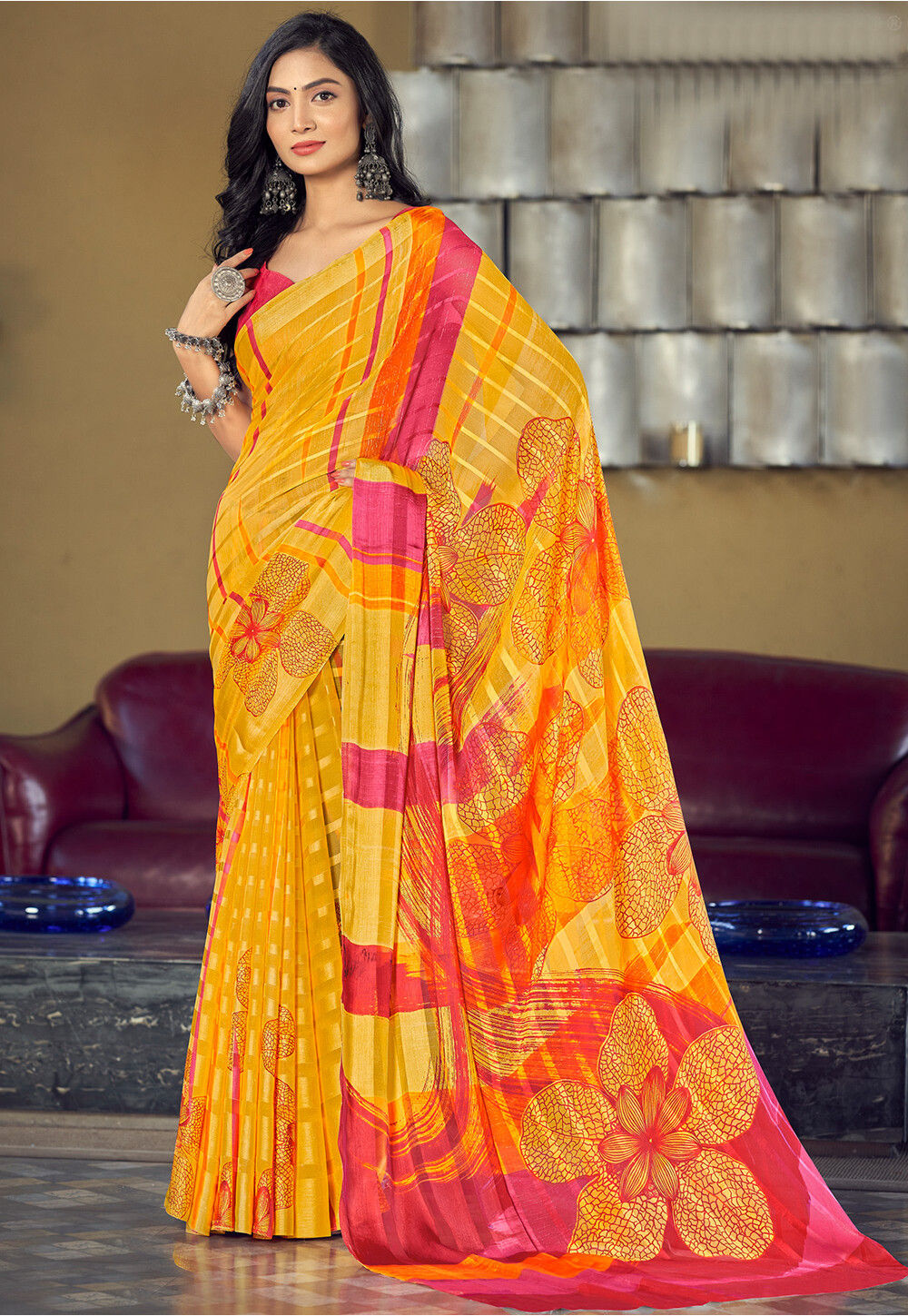 Adorable Purple Colored Chex Designer Soft Handloom Weaving Silk Saree –  TheDesignerSaree