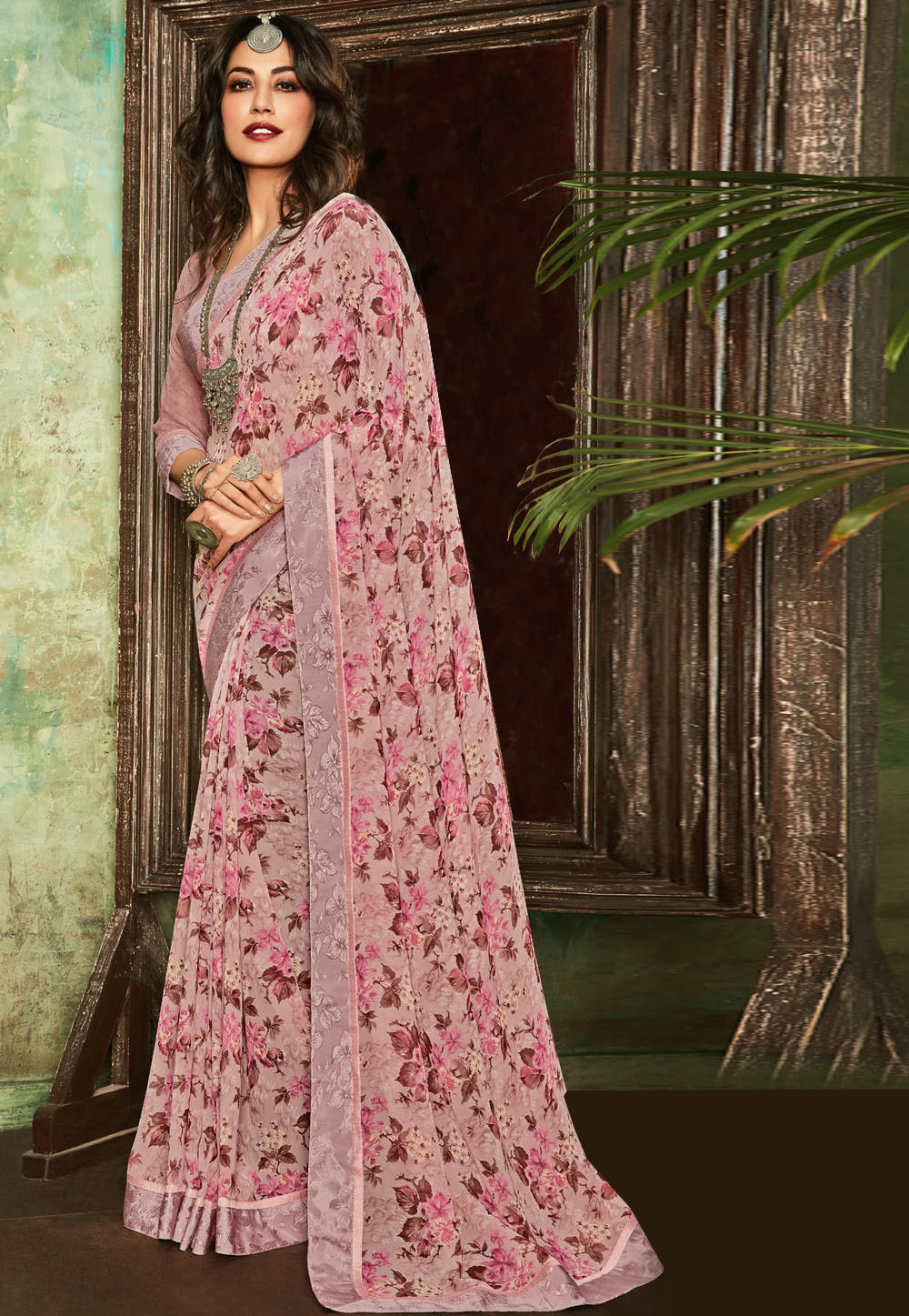 Buy online Floral Printed Saree With Blouse from ethnic wear for Women by  Sangam Prints for ₹2249 at 71% off | 2023 Limeroad.com