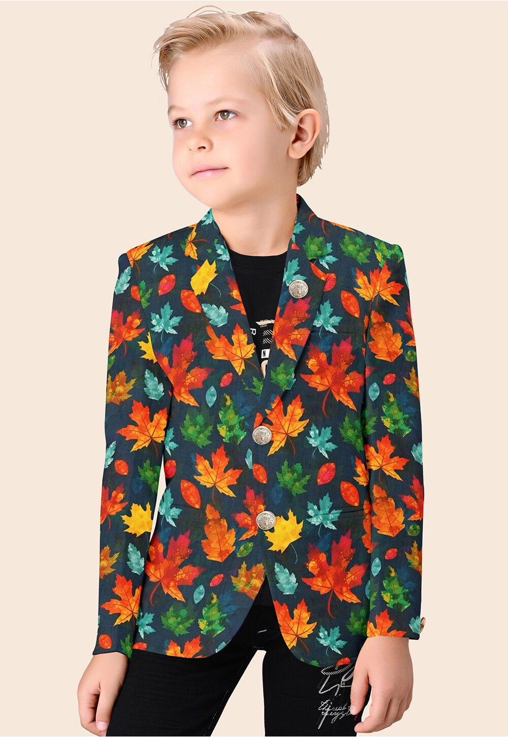 Navy satin blazer 2025