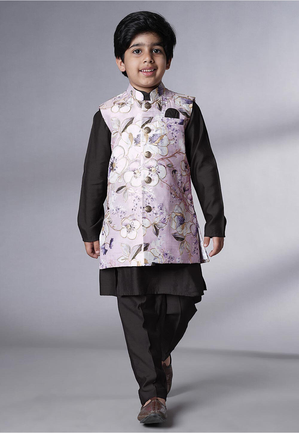 Yellow Printed Muslin Kurta Set