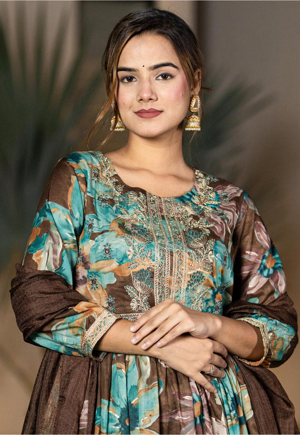 Malmal Buy Digital Printed Organic Cotton and Malmal Cotton A Line Suit in ...