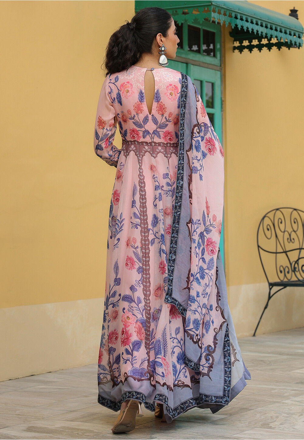 Nayab Organza Suit (Pink)