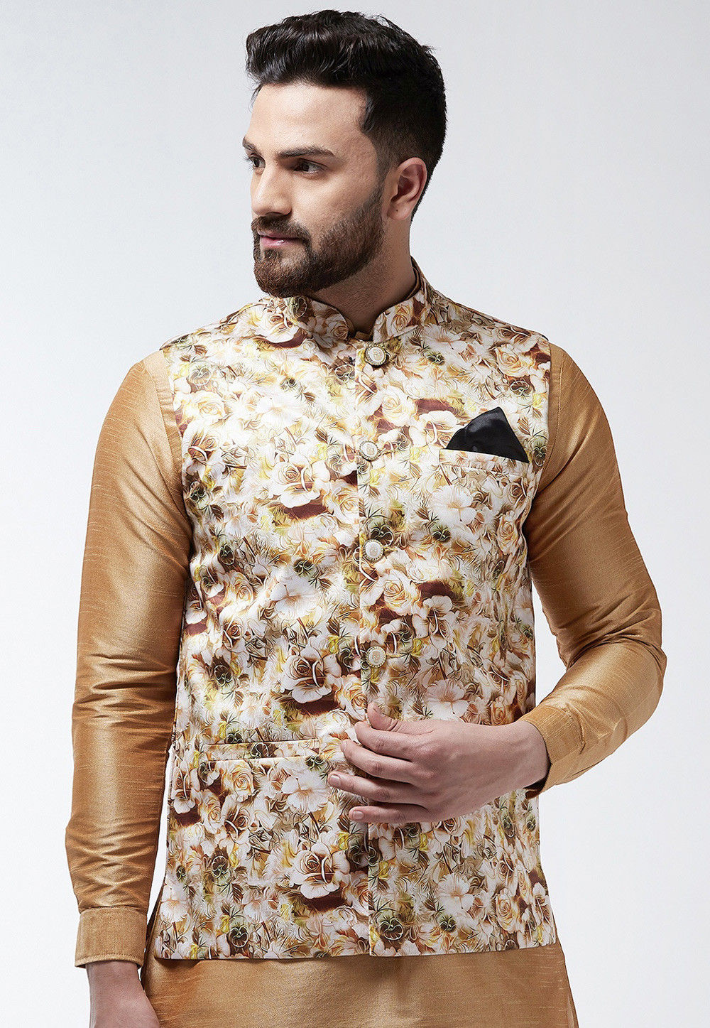 digital printed nehru jacket