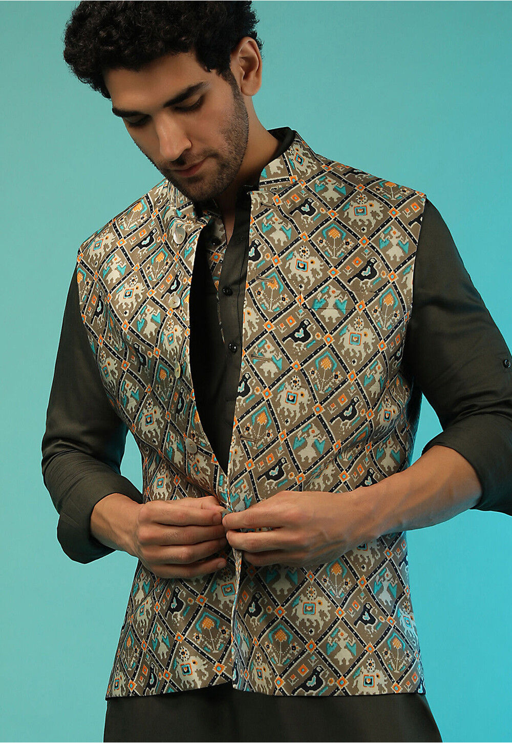 Digital print waistcoat on sale