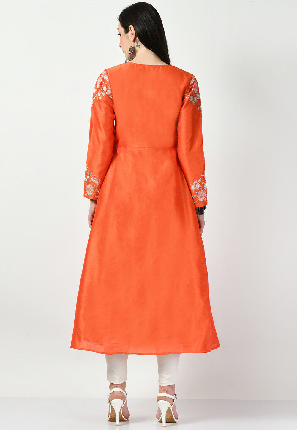 Orange A- line suit