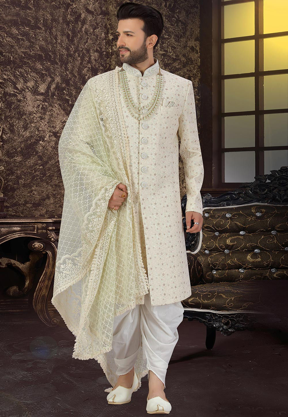 wedding sherwani with dhoti