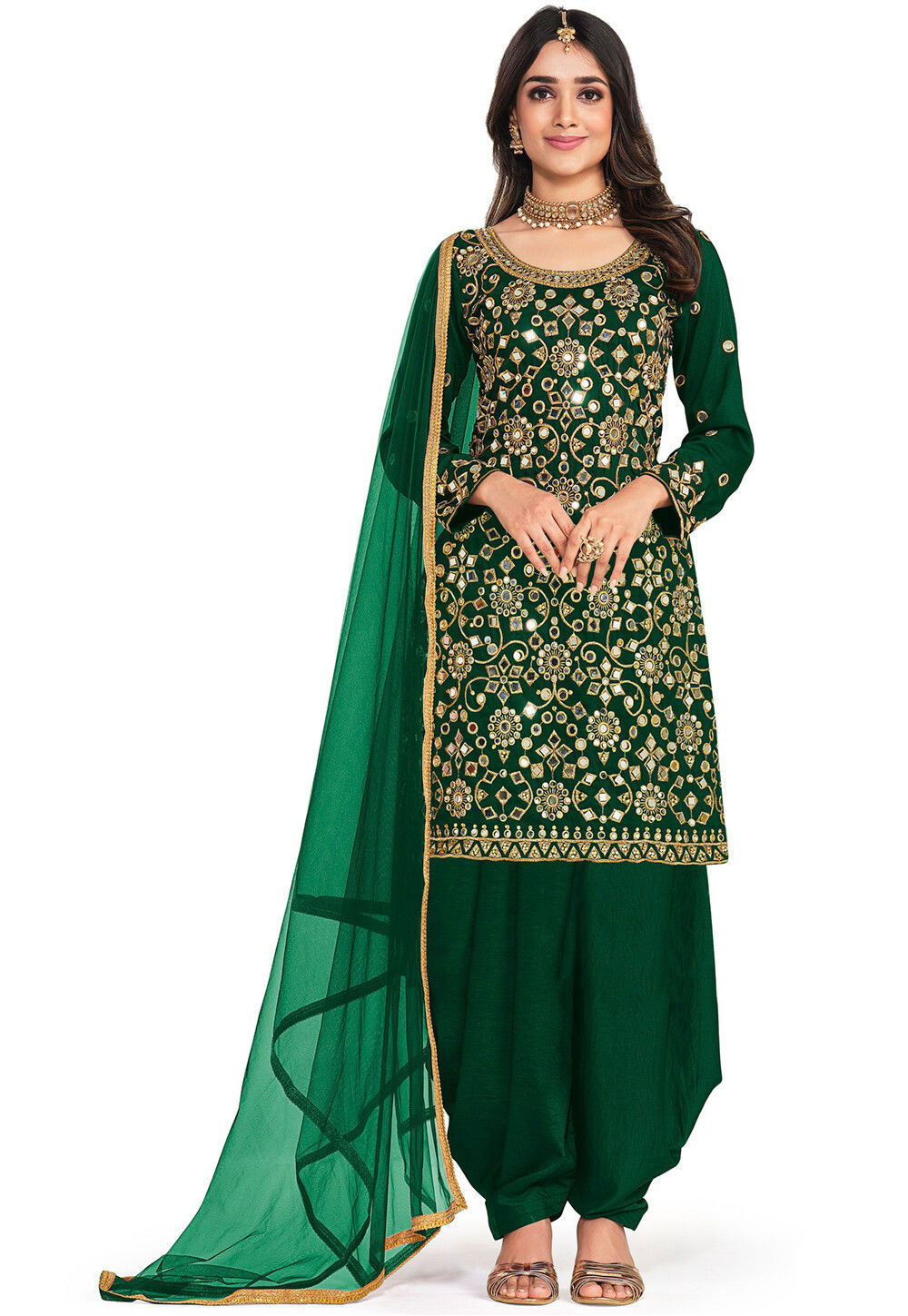 Dark green punjabi suit 2025