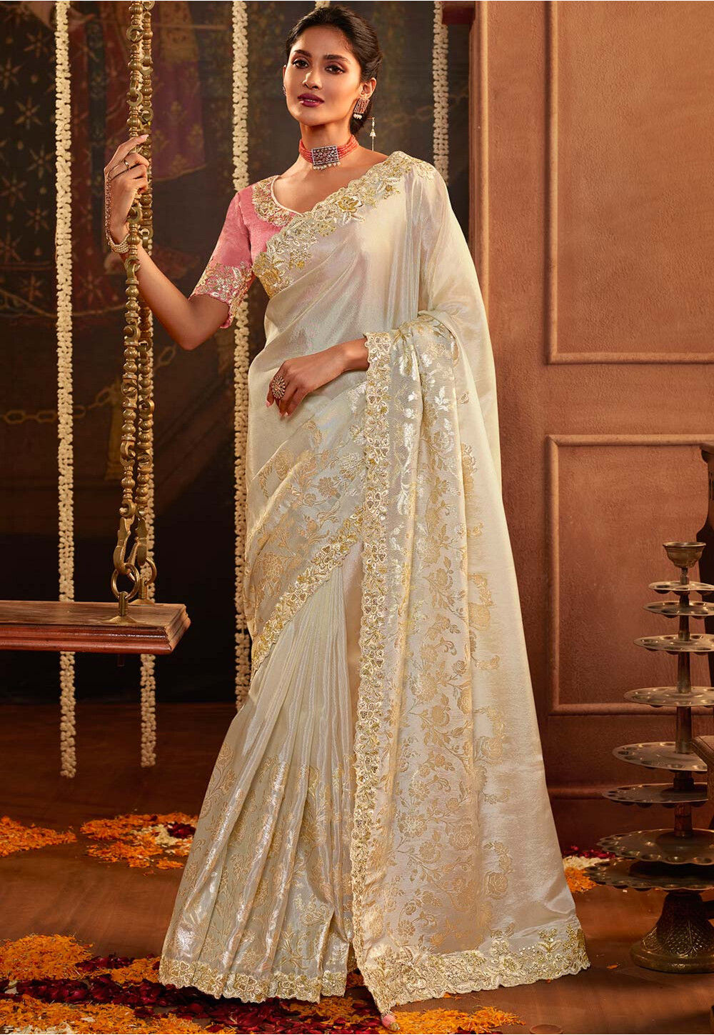 Shop the Latest Off White Net Saree for a Trendy Look – Luxurion World-totobed.com.vn