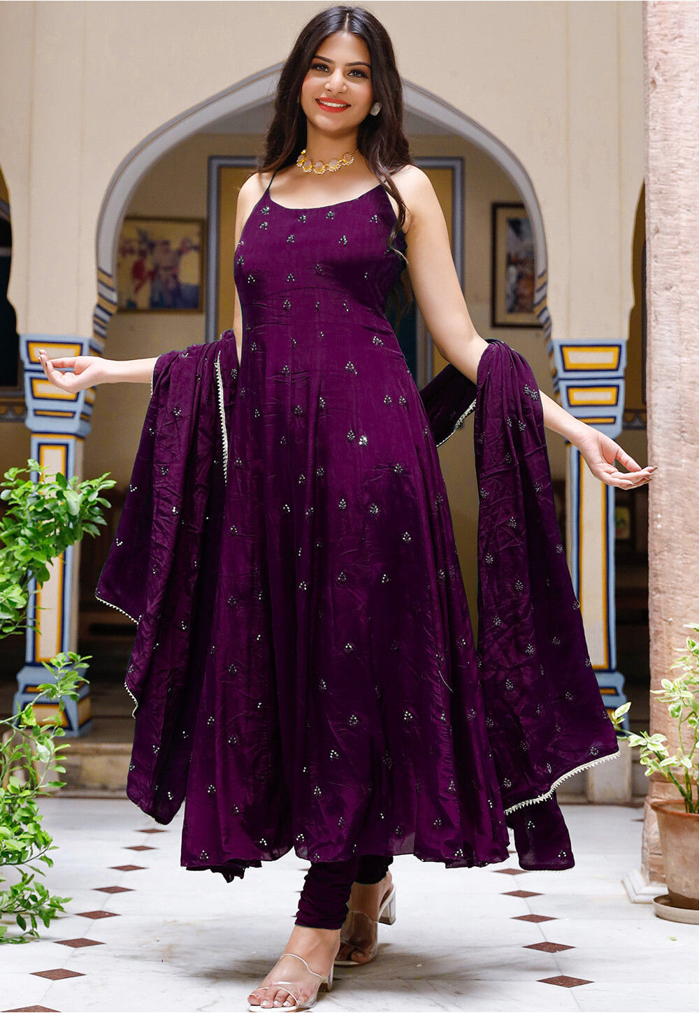 Buy Purple Kurta Suit Sets for Women by TIKHI IMLI Online | Ajio.com