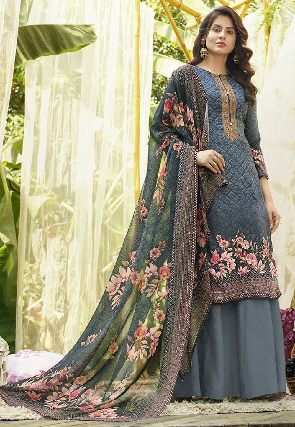 Indian Pakistani Suit | Cotton Sleeveless Kurti Dress | Premium Long Kurti  | SAINLY