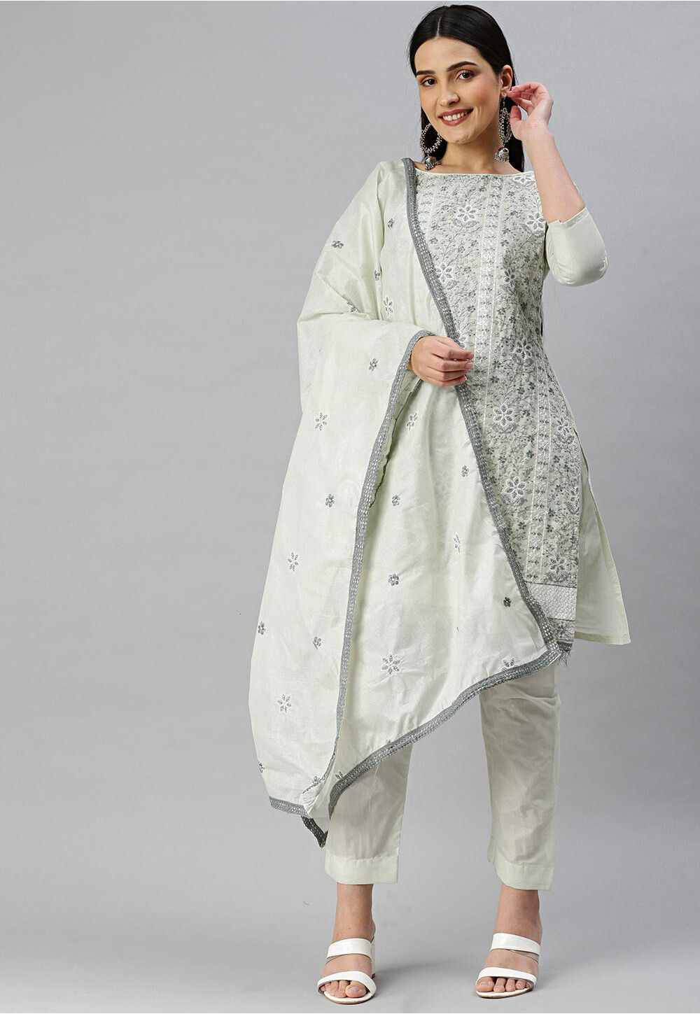 Grey Pakistani  Suit main image 1