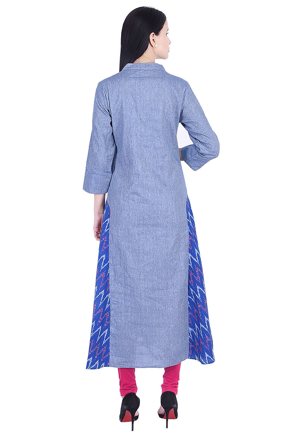 Summer Edit -- Slub Silk Kurta with Lungi main image 0