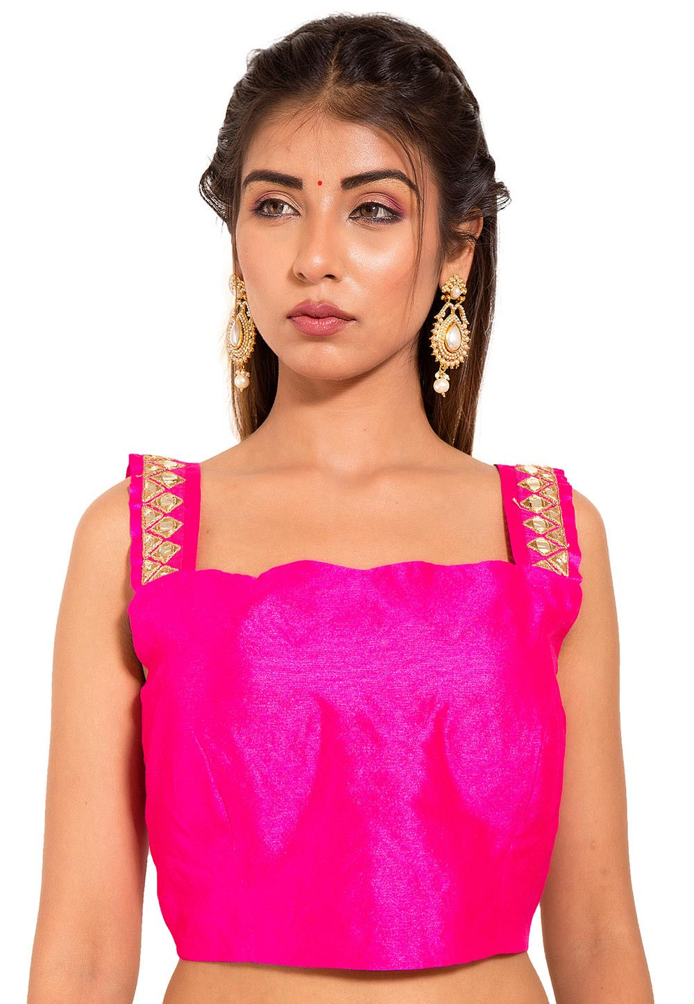 Audrey Fuchsia Silk Blouse