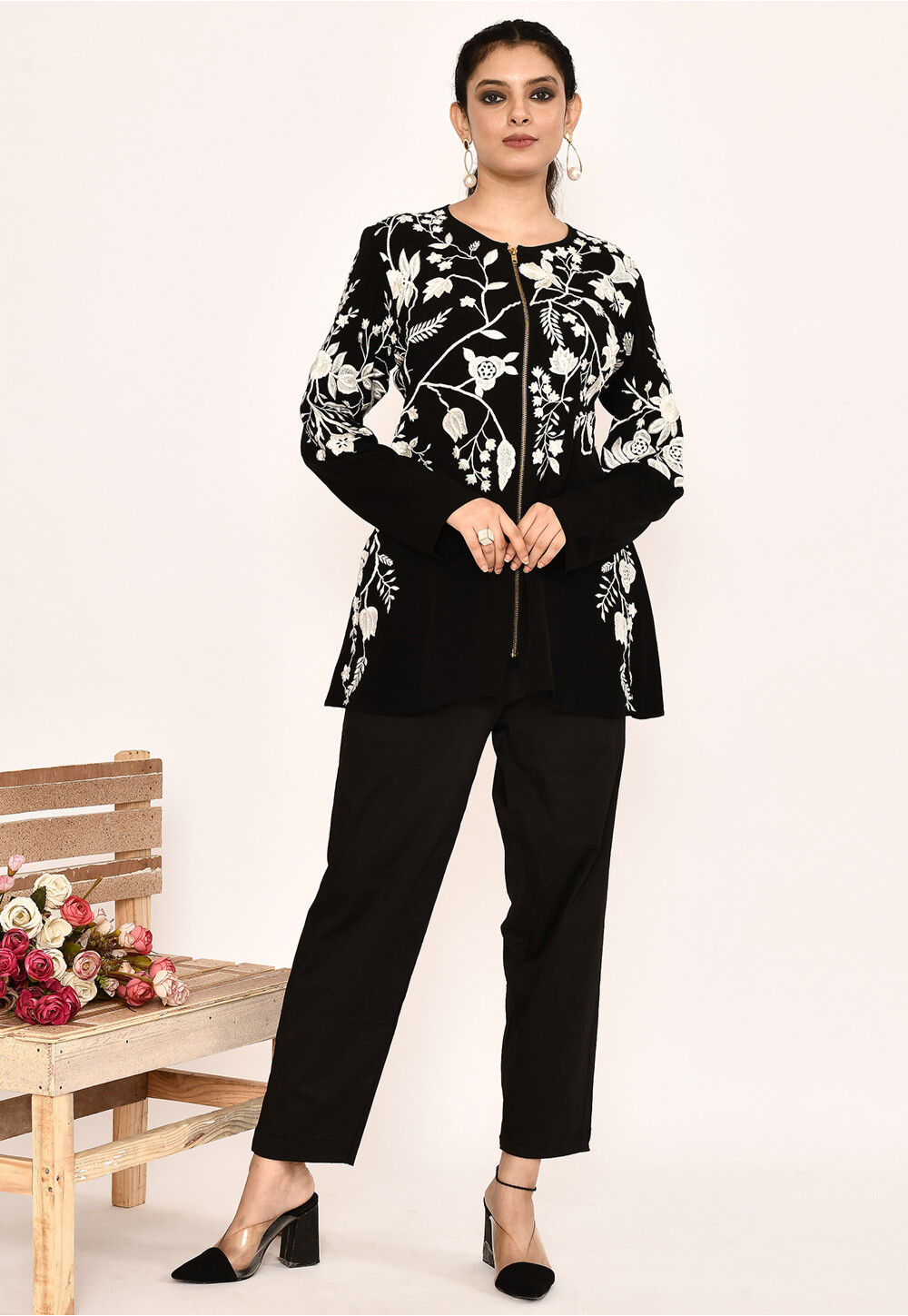 Embroidered Georgette Top