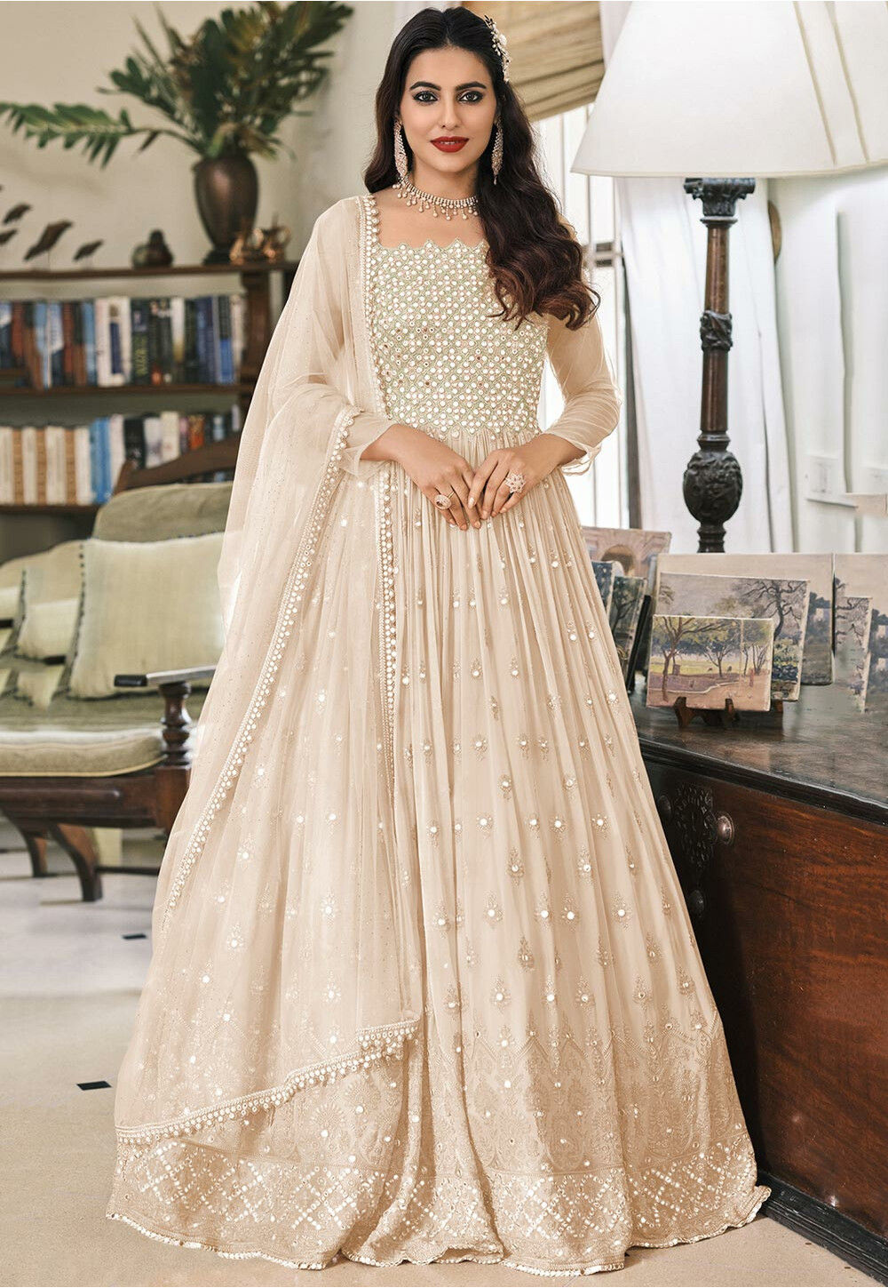 Georgette abaya discount style suit