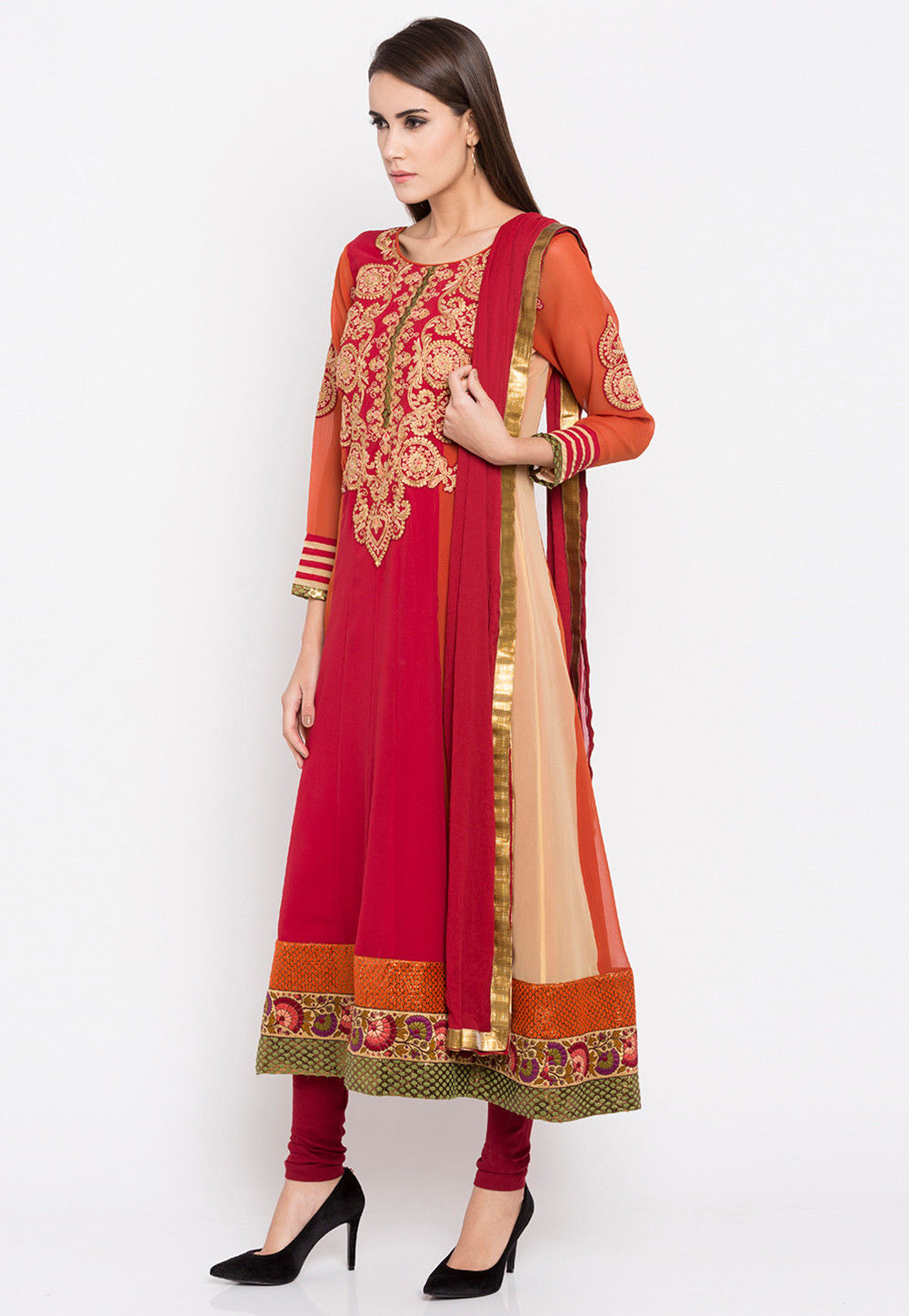 multicolor anarkali