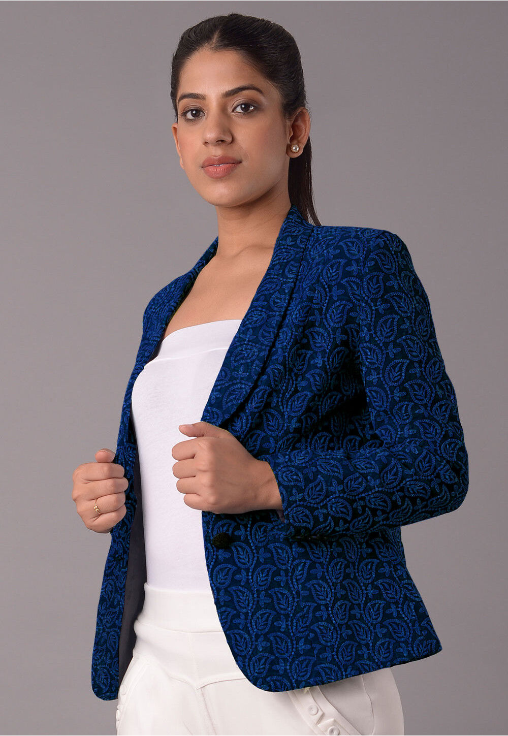 Buy Embroidered Jacket in Blue Online TBN110 Utsav Fashion