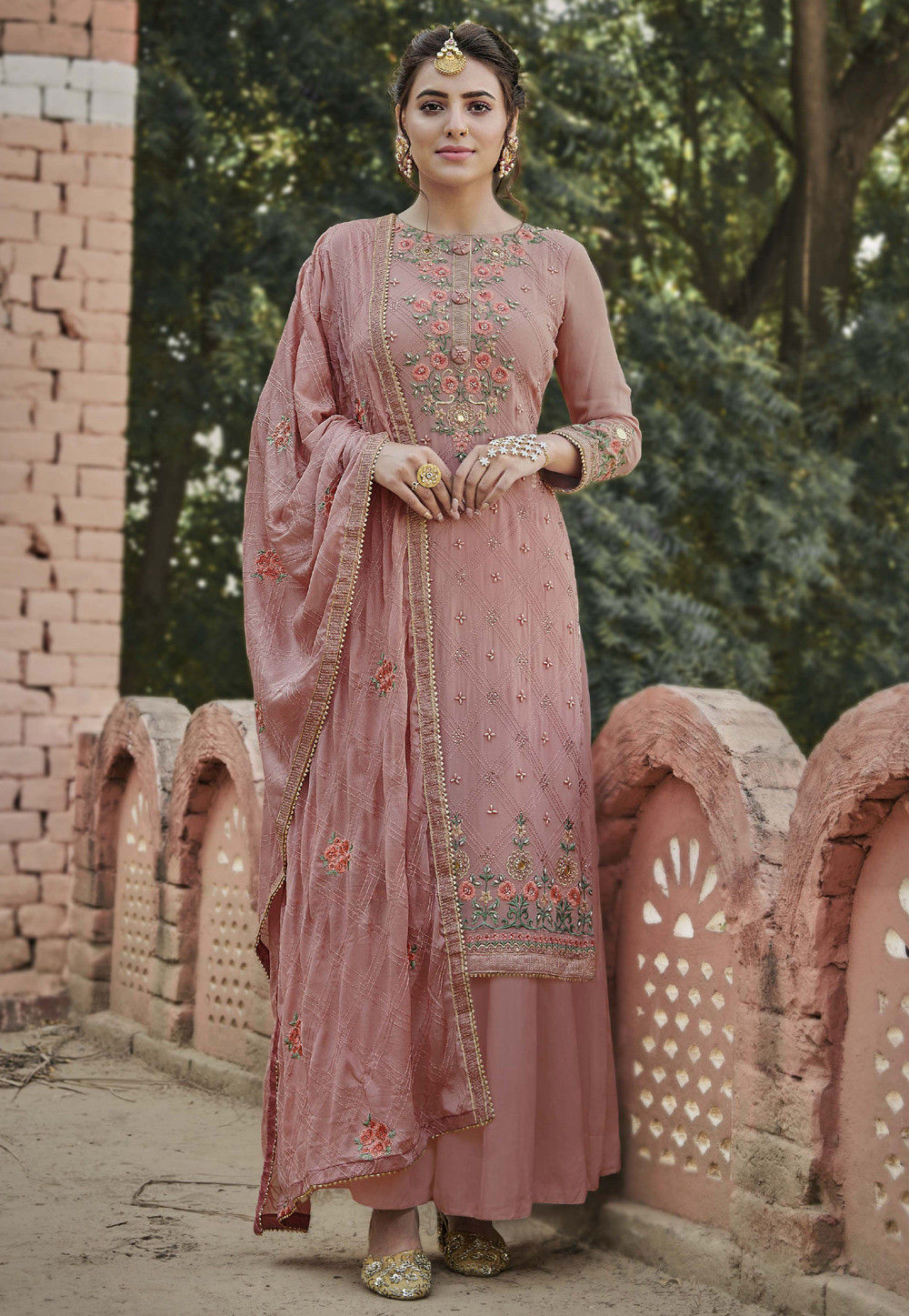 Embroidered Georgette Pakistani Suit in ...