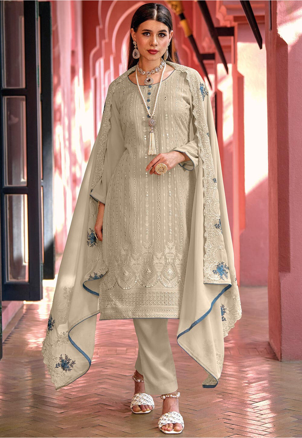 Grey Pakistani  Suit