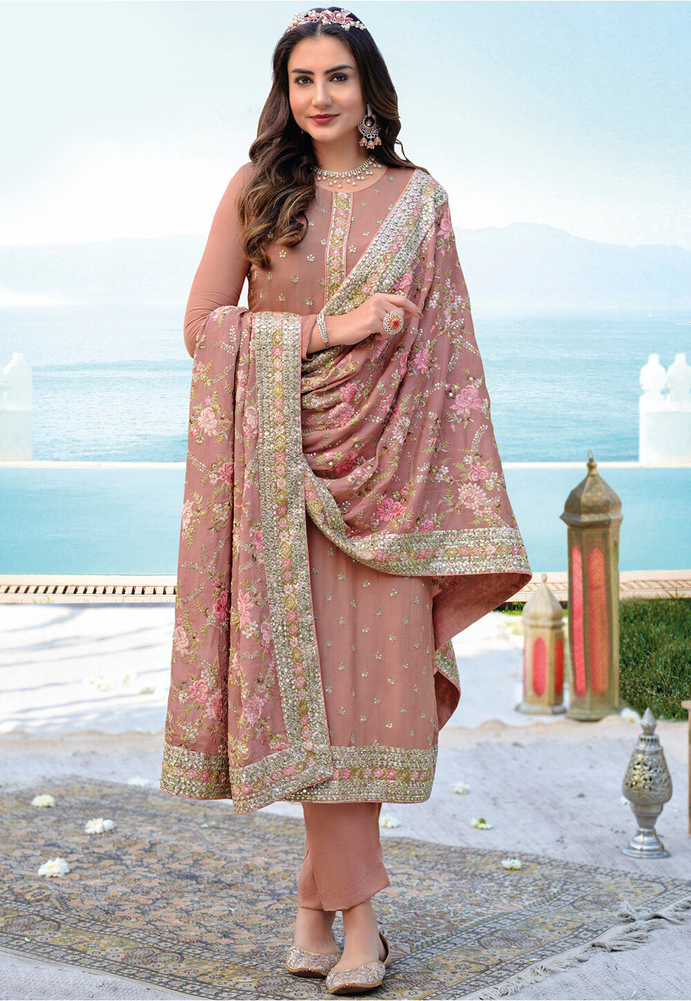 Rose gold ladies suit on sale