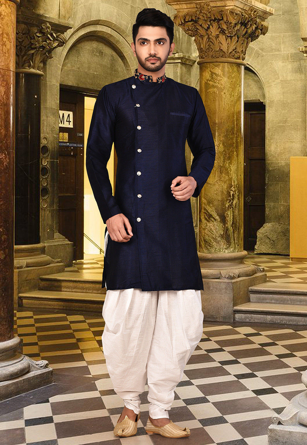 Buy Suruchi Parakh Blue Georgette Embroidered Jacket And Dhoti Pant Set  Online  Aza Fashions
