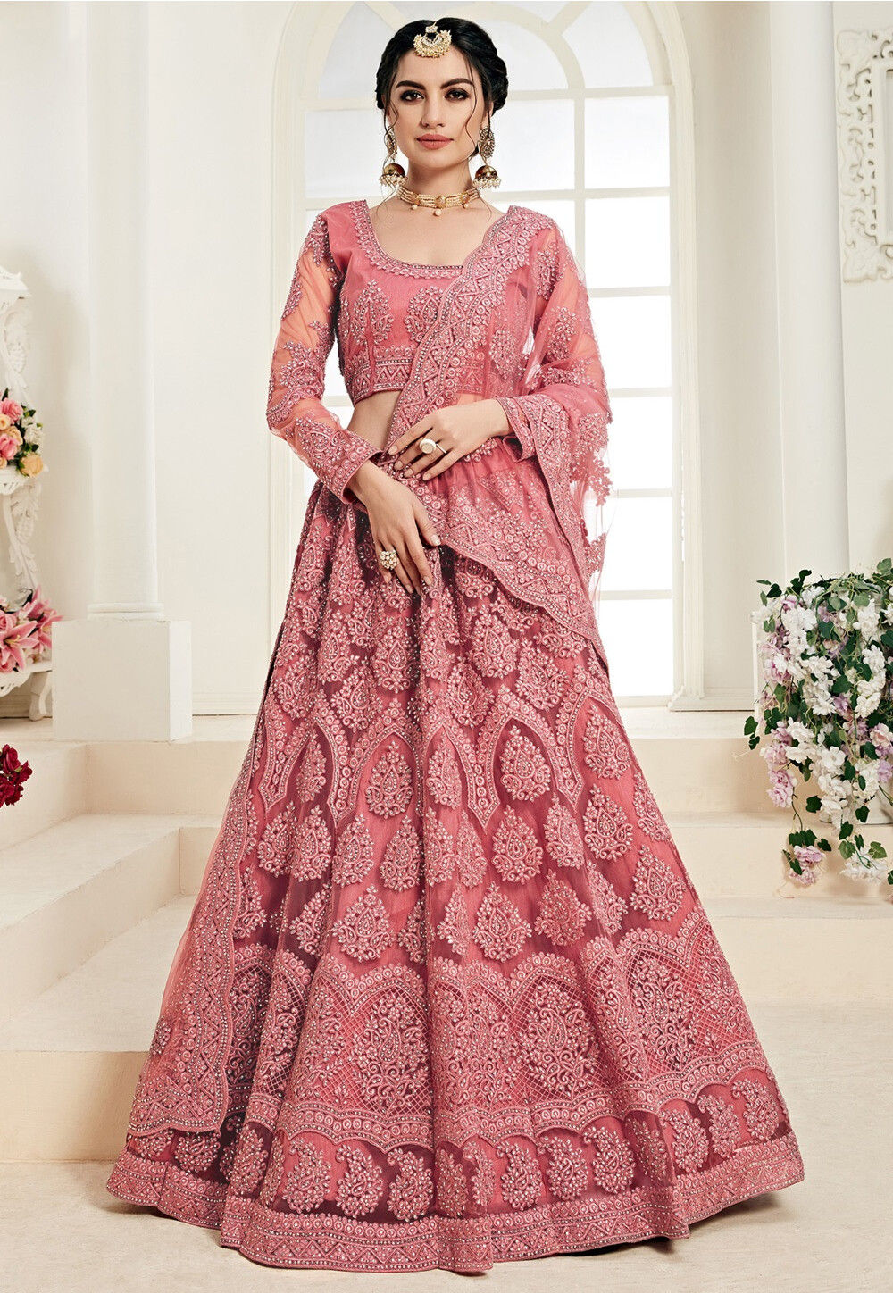 Dusty pink lengha outlet