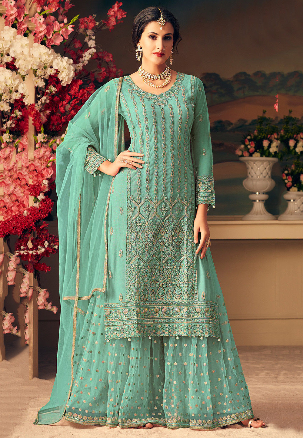 Pakistani Classy Festive Dress In light Sky Blue Color Model# C 1857 | Pakistani  dresses, Pakistani dress design, Pakistani outfits