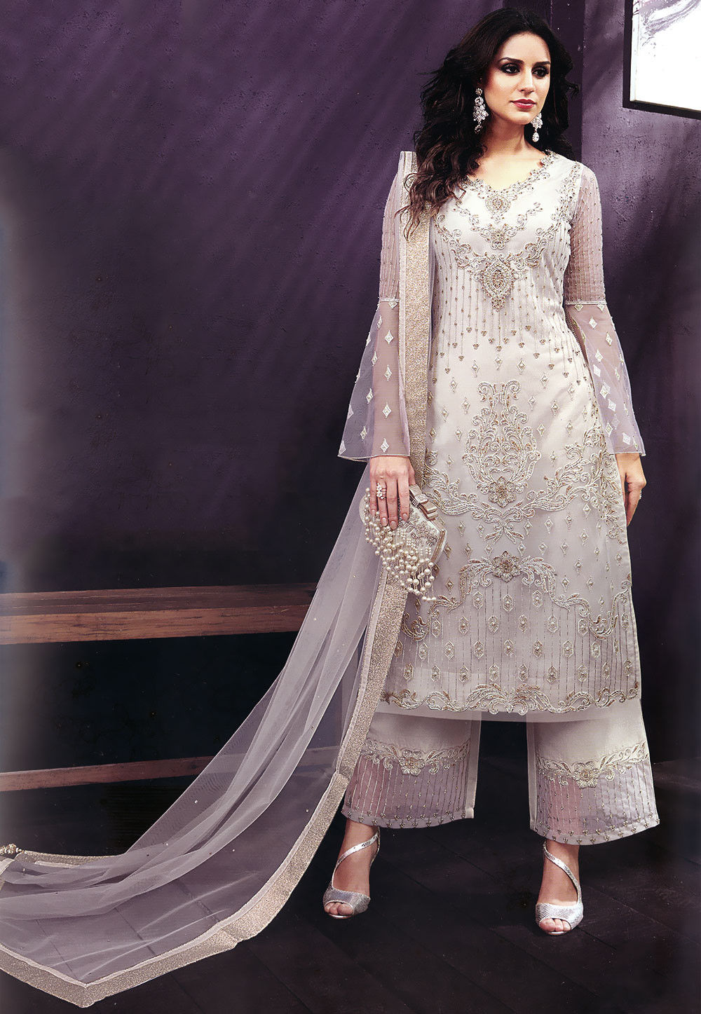 Buy Salomon Georgette Salwar Kameez Online | Sareeslane 