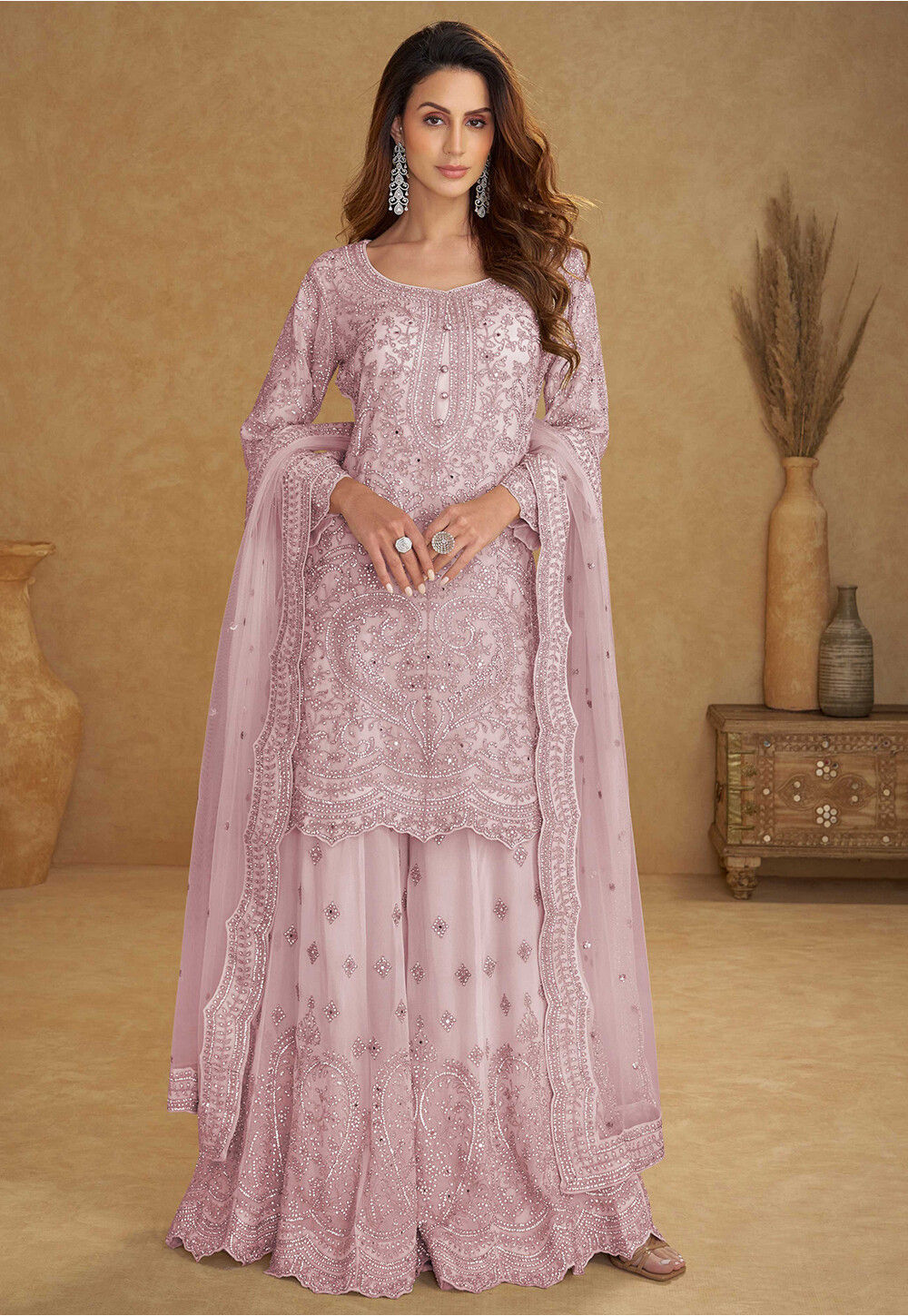 chinese dress ladies Luxury Heavy Schiffli Embroidered Cotton Lawn Dress with Emb. NET Dupatta   Best Price Online in Pakistan