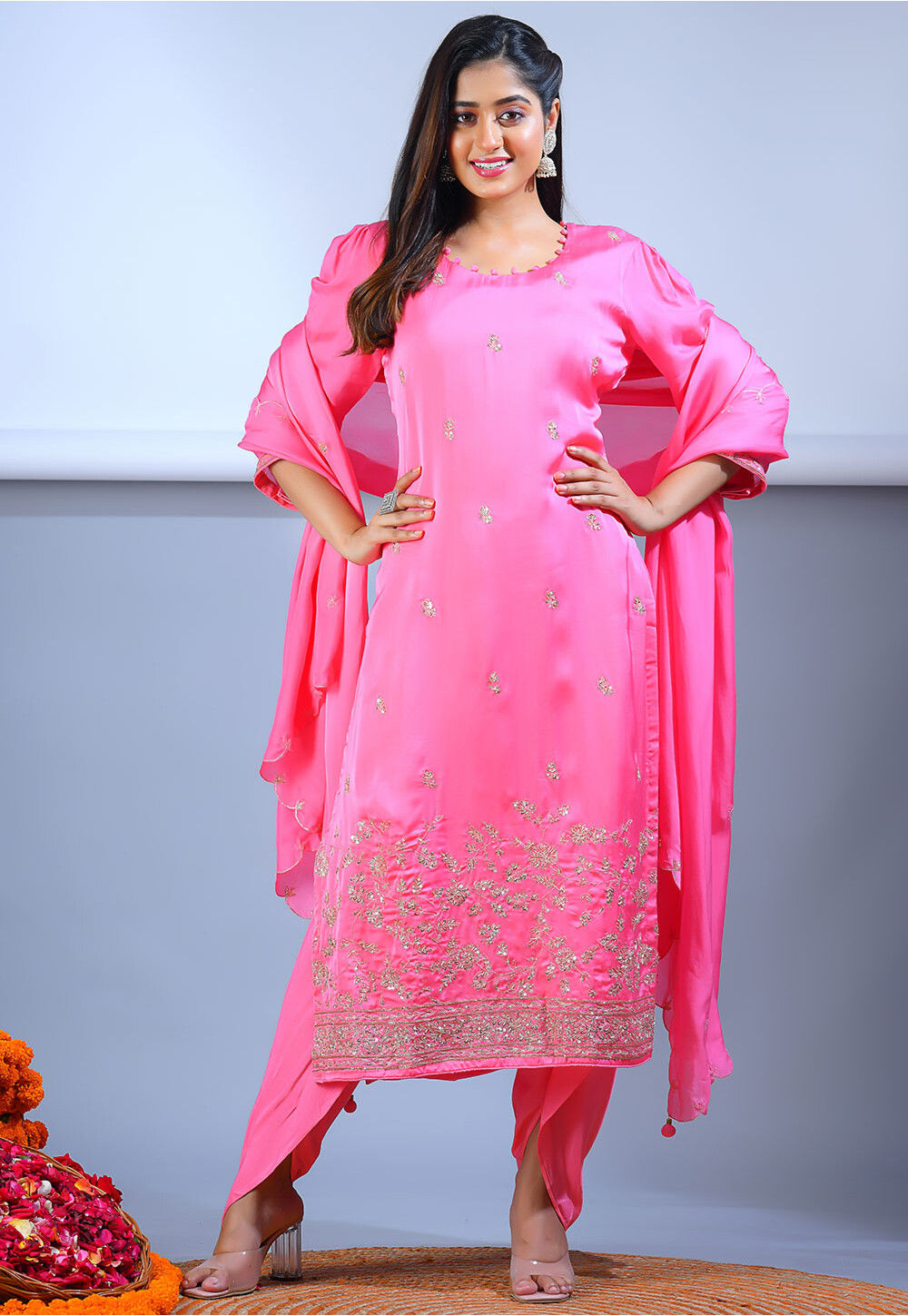 Light pink 2025 punjabi suit