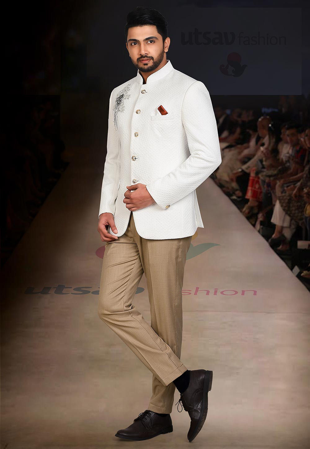 white suit printed