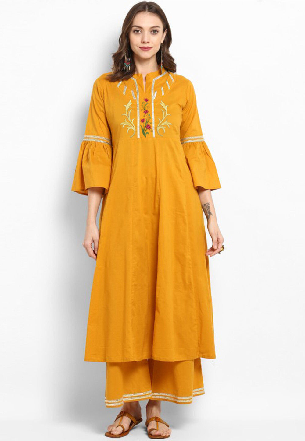 Indibelle rayon A-line kurta set