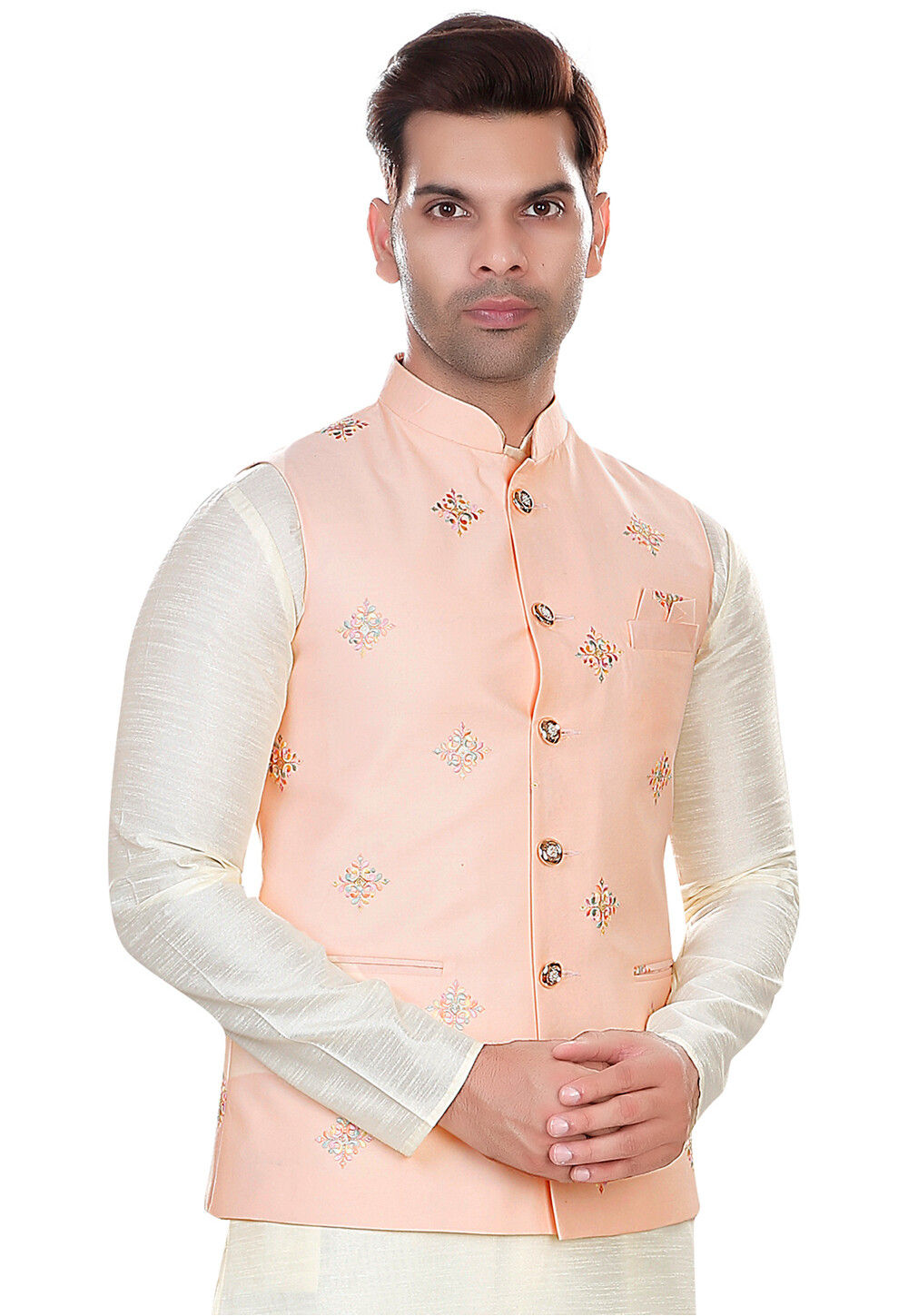Embroidered Viscose Rayon Nehru Jacket