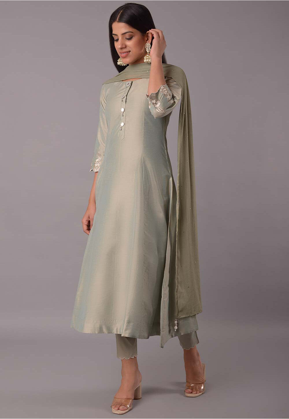 Pakistani Designer Replica embroidered Salwar Suit | Online Pakistani  replica dresses in India - Frozentags - Ladies Dress Materials