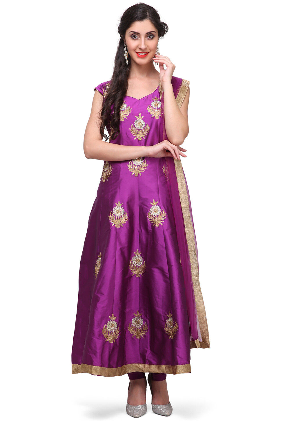 Taffeta store silk anarkali