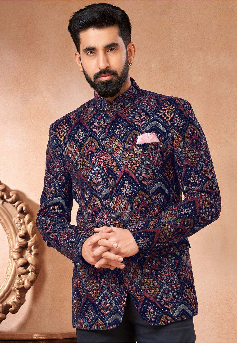 Jodhpuri Coat for Men Boys Self Designed Indian Blue Coat Pant - Etsy |  Blazers for men casual, Jodhpuri suits for men, Blue coat pant