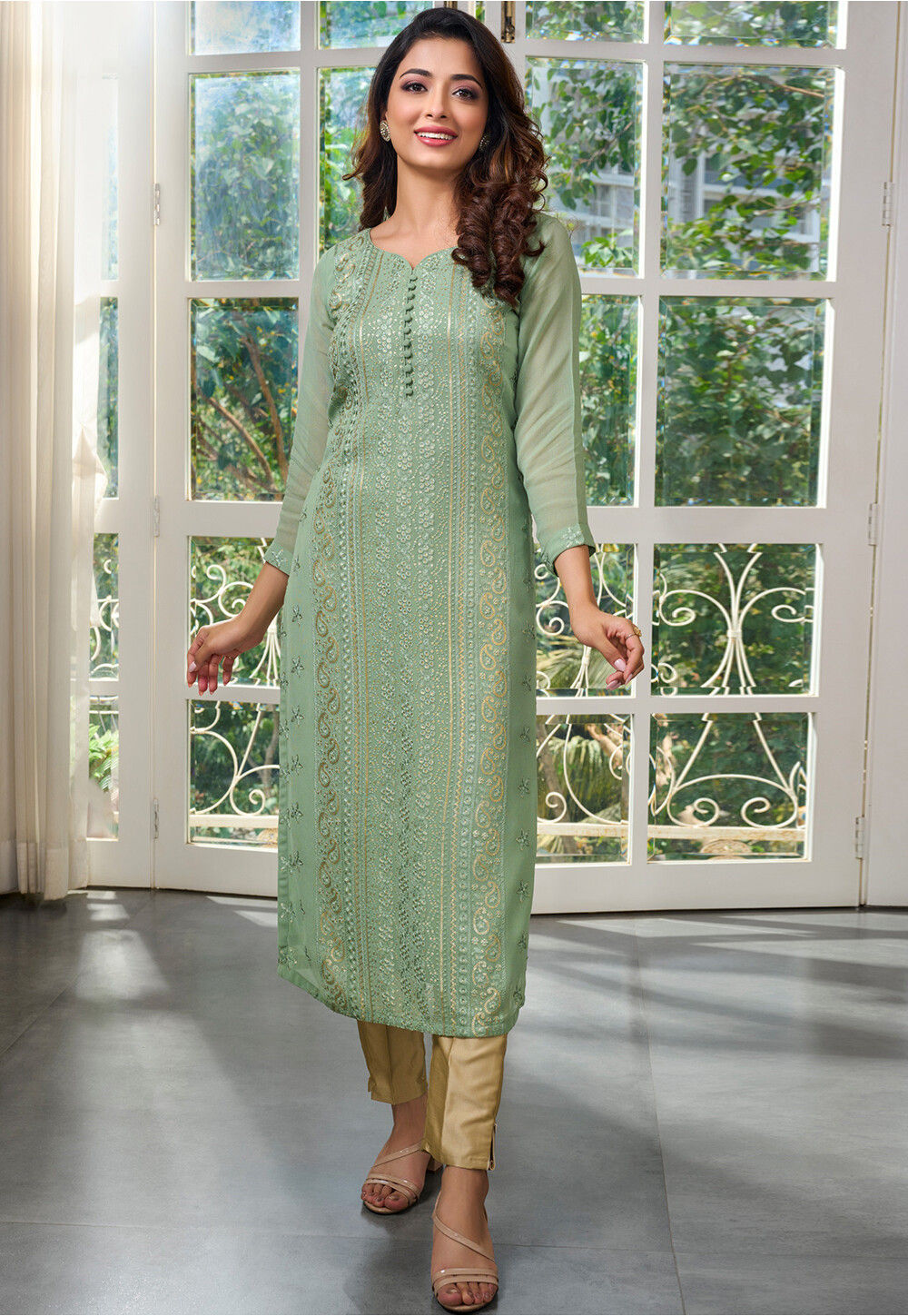 Buy Pista Dress Material for Women by TAVAS Online | Ajio.com