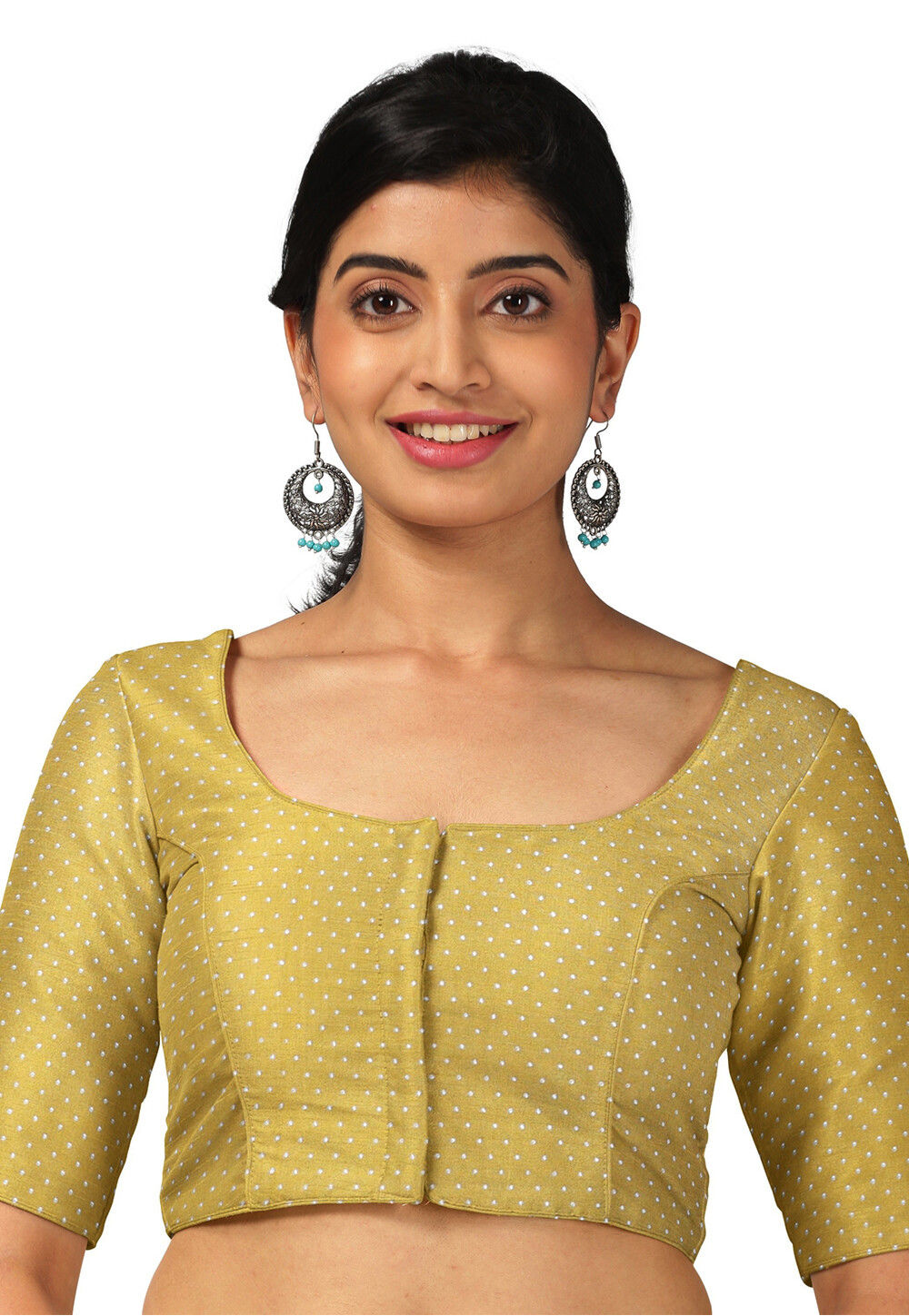 Women's Yellow Colour Foil Lining  Readymade Blouse main image 1