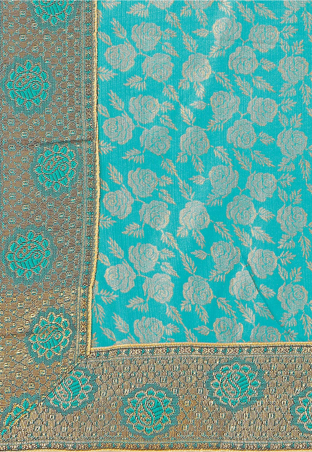 Buy Foil Printed Viscose Saree in Turquoise Online : SXTA4248 - Utsav ...