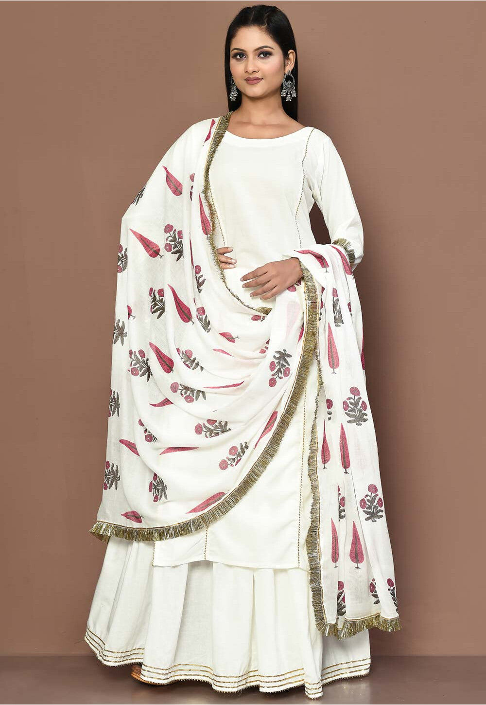 Black Printed  Plain Rayon Lehenga with Mirror Lace and Gota Patti Sparkle main image 0