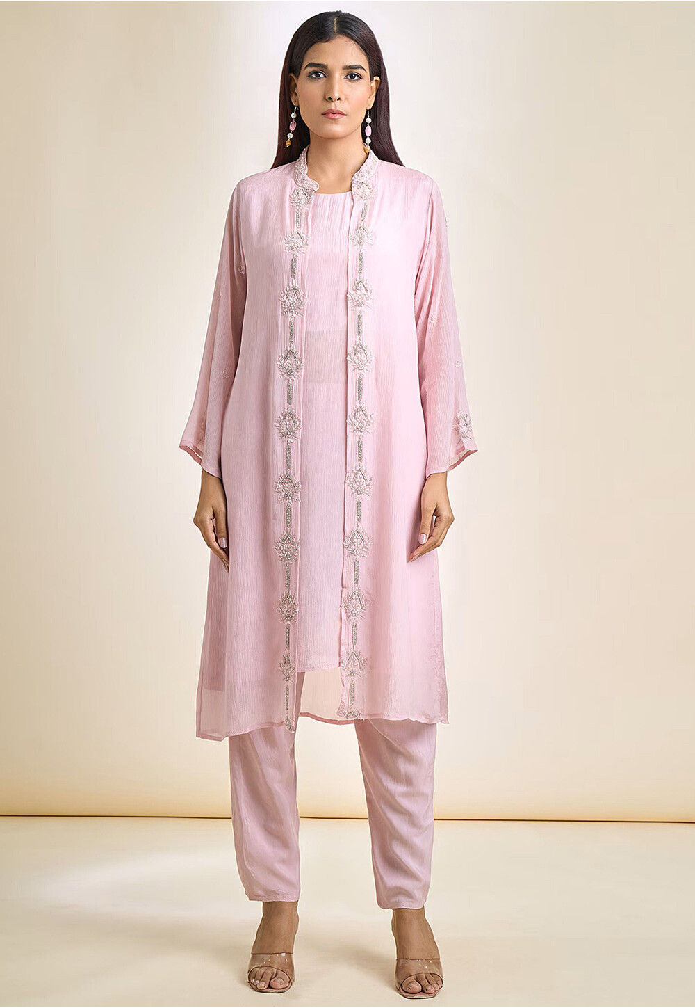 hand embroidered chinnon coord set
