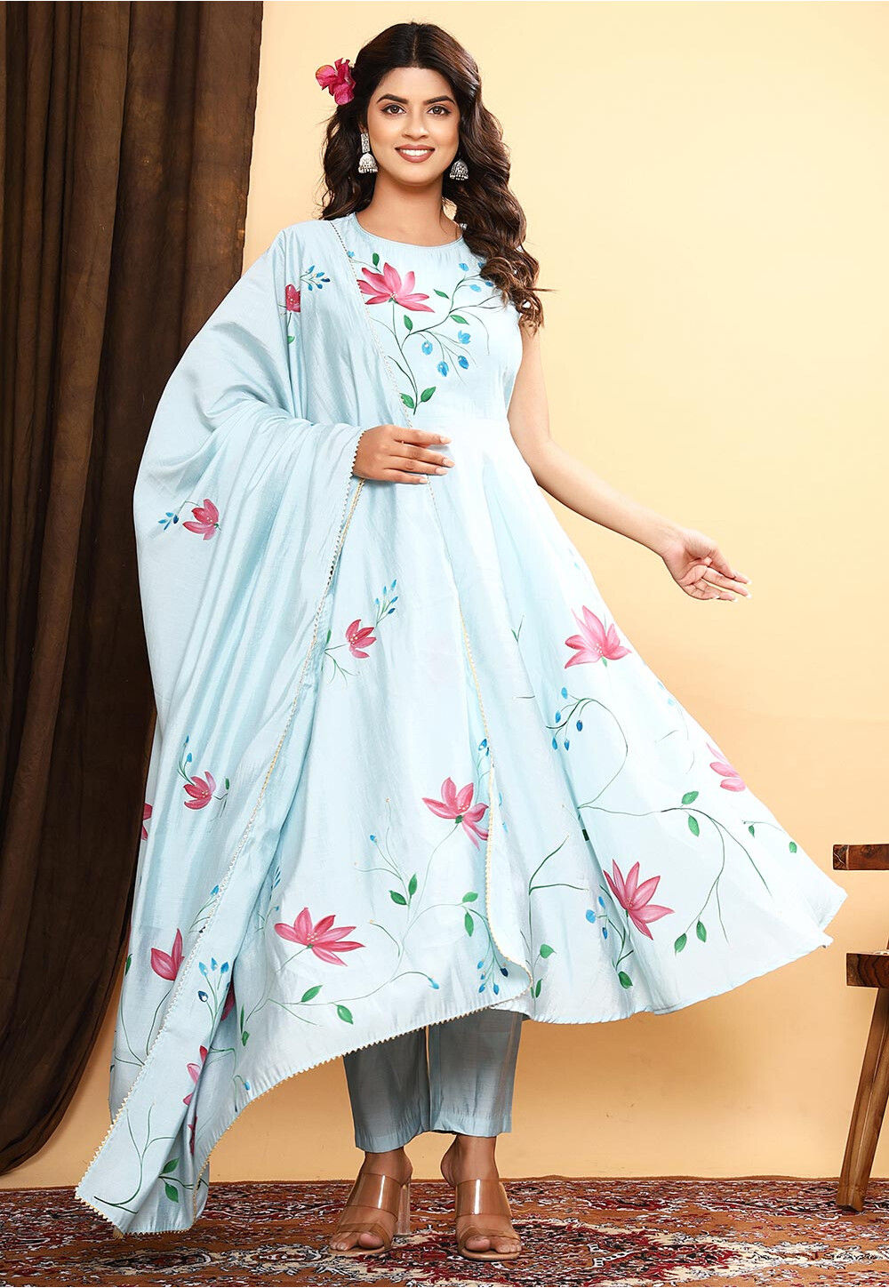 Full hand anarkali suits clearance