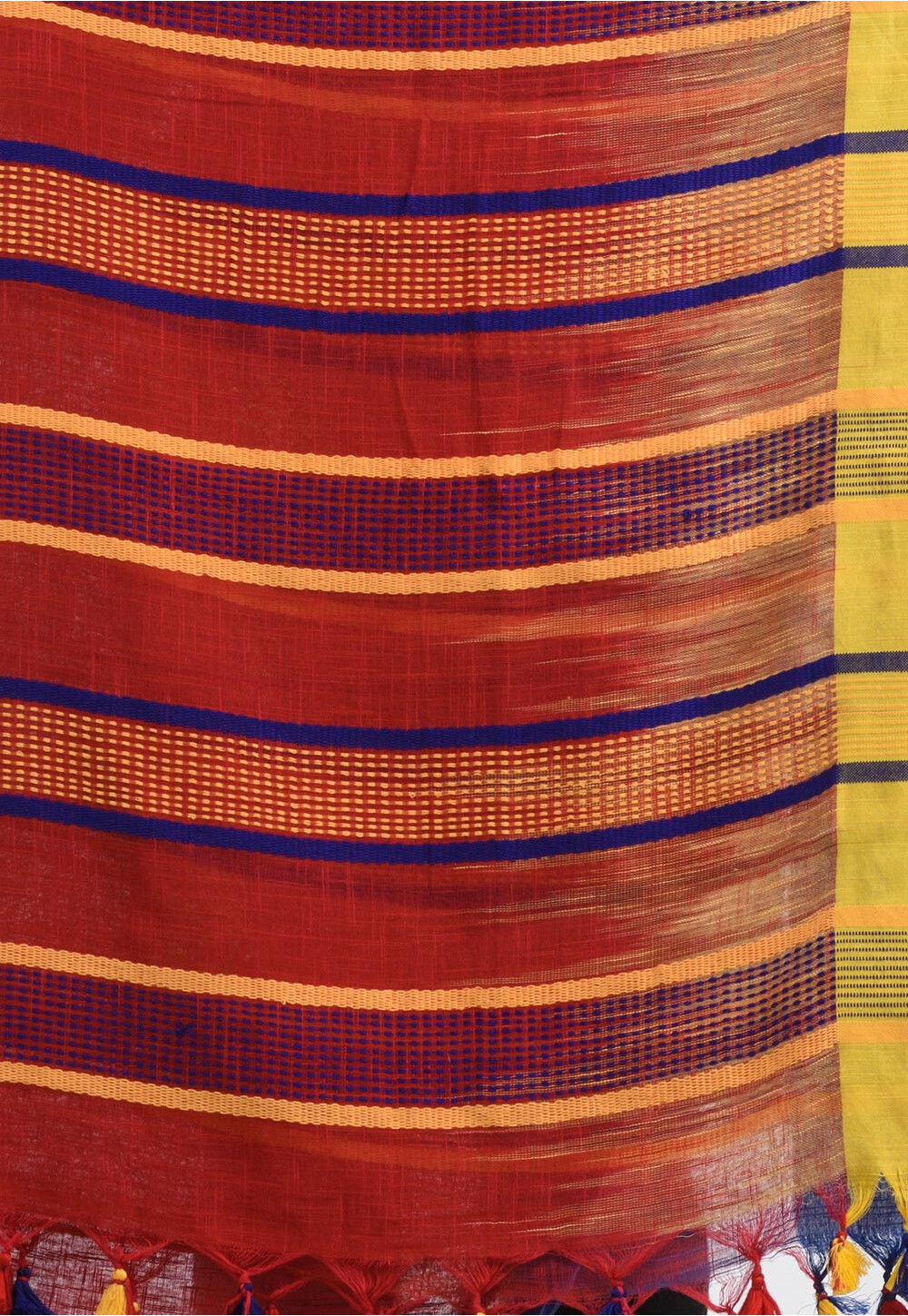 Buy Handloom Cotton Slub Saree in Red Online : SBEA1837 - Utsav Fashion